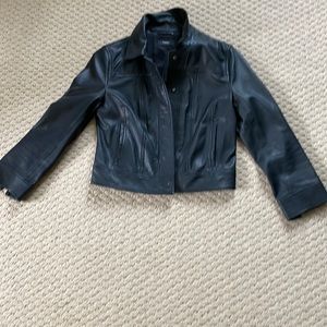 Theory Black Leather Jacket